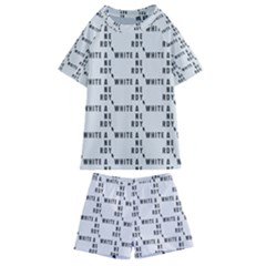 White And Nerdy - Computer Nerds And Geeks Kids  Swim Tee And Shorts Set by DinzDas