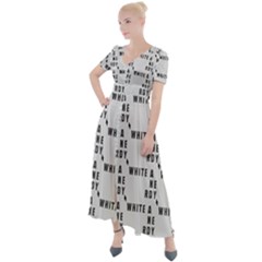 White And Nerdy - Computer Nerds And Geeks Button Up Short Sleeve Maxi Dress by DinzDas