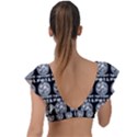 Inka Cultur Animal - Animals And Occult Religion Plunge Frill Sleeve Bikini Top View2