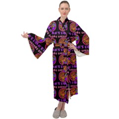 Inka Cultur Animal - Animals And Occult Religion Maxi Velour Kimono by DinzDas