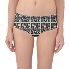 Bmx And Street Style - Urban Cycling Culture Mid-waist Bikini Bottoms by DinzDas