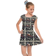 Bmx And Street Style - Urban Cycling Culture Kids  Cap Sleeve Dress by DinzDas