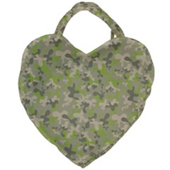 Camouflage Urban Style And Jungle Elite Fashion Giant Heart Shaped Tote by DinzDas