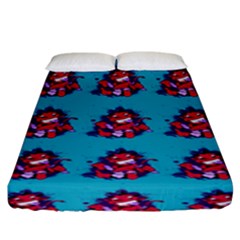 Little Devil Baby - Cute And Evil Baby Demon Fitted Sheet (king Size) by DinzDas