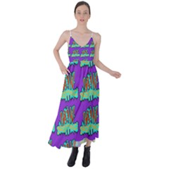 Jaw Dropping Comic Big Bang Poof Tie Back Maxi Dress by DinzDas