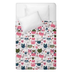 Adorable Seamless Cat Head Pattern01 Duvet Cover Double Side (single Size) by TastefulDesigns