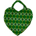 St Patricks Pattern Giant Heart Shaped Tote View1