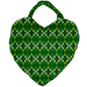 St Patricks Pattern Giant Heart Shaped Tote View2