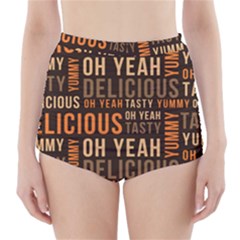 When Food Is Love High-waisted Bikini Bottoms by designsbymallika