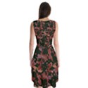 Red Dark Camo Abstract Print Sleeveless Chiffon Dress   View2