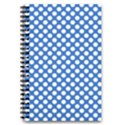 Pastel Blue, white polka dots pattern, retro, classic dotted theme 5.5  x 8.5  Notebook View1