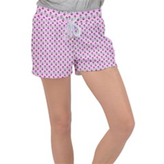 Headphones Girl Pink Velour Lounge Shorts by snowwhitegirl