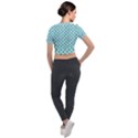 Headphones Girl Aqua Short Sleeve Cropped Jacket View2