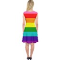 Original 8 Stripes LGBT Pride Rainbow Flag Capsleeve Midi Dress View2