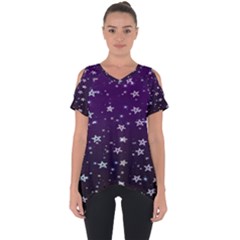 Stars Cut Out Side Drop Tee by Sparkle