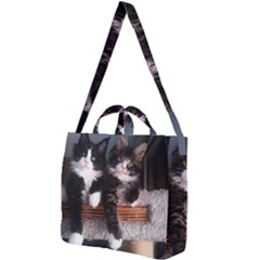 Cats Brothers Square Shoulder Tote Bag by Sparkle