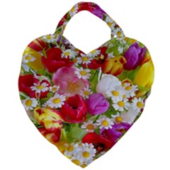 Beautiful Floral Giant Heart Shaped Tote by Sparkle