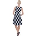 Black and white chessboard pattern, classic, tiled, chess like theme Knee Length Skater Dress View2