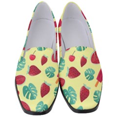 Watermelons, Fruits And Ice Cream, Pastel Colors, At Yellow Women s Classic Loafer Heels by Casemiro