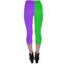 New Orleans Carnival Colors Mardi Gras Capri Leggings  View2