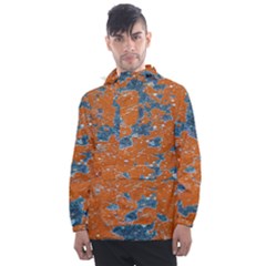 Vivid Grunge Abstract Print Men s Front Pocket Pullover Windbreaker by dflcprintsclothing