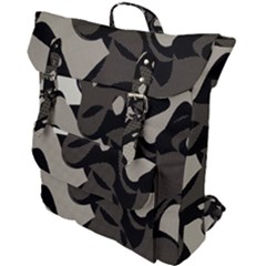 Trippy Sepia Paint Splash, Brown, Army Style Camo, Dotted Abstract Pattern Buckle Up Backpack by Casemiro