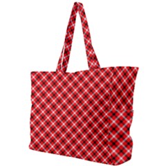 Three Color Tartan, Red Grey, Black Buffalo Plaid Theme Simple Shoulder Bag by Casemiro