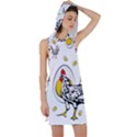 Roseanne Chicken, Retro Chickens Racer Back Hoodie Dress View1