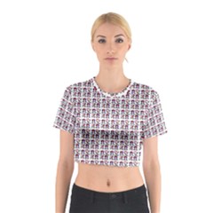 60s Ombre Hair Girl White Cotton Crop Top by snowwhitegirl