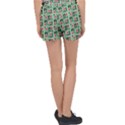 60s Girl Floral Green Velour Lounge Shorts View2