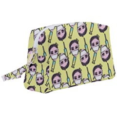 Doctor Pattern Wristlet Pouch Bag (large) by snowwhitegirl