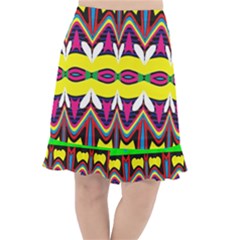 Colorful Shapes                                                      Fishtail Chiffon Skirt by LalyLauraFLM