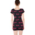 Yeah Word Motif Print Pattern Short Sleeve Bodycon Dress View2