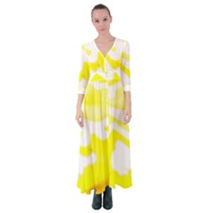 Golden Yellow Rose Button Up Maxi Dress by Janetaudreywilson