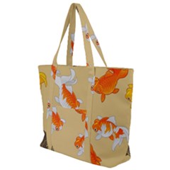 Gold Fish Seamless Pattern Background Zip Up Canvas Bag by Amaryn4rt