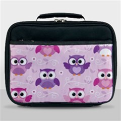 Seamless Cute Colourfull Owl Kids Pattern Lunch Bag by Amaryn4rt