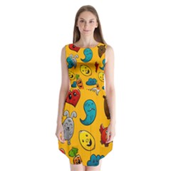 Graffiti Characters Seamless Ornament Sleeveless Chiffon Dress   by Amaryn4rt