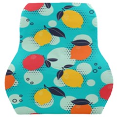 Pop Art Style Citrus Seamless Pattern Car Seat Back Cushion  by Amaryn4rt