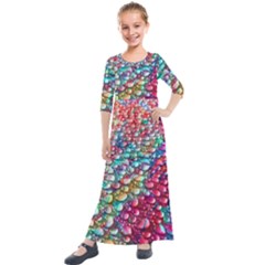 Rainbow Support Group  Kids  Quarter Sleeve Maxi Dress by ScottFreeArt