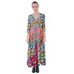 Rainbow Support Group  Button Up Maxi Dress by ScottFreeArt