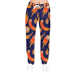 Space Patterns Pattern Women Velvet Drawstring Pants by Amaryn4rt