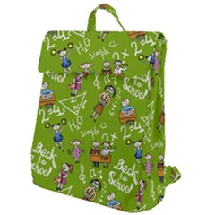 Seamless Pattern With Kids Flap Top Backpack by Amaryn4rt