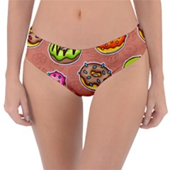 Doughnut Doodle Colorful Seamless Pattern Reversible Classic Bikini Bottoms by Amaryn4rt