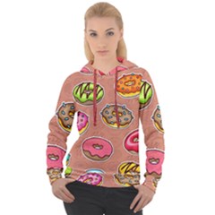 Doughnut Doodle Colorful Seamless Pattern Women s Overhead Hoodie by Amaryn4rt