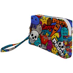 Graffiti Characters Seamless Pattern Wristlet Pouch Bag (small) by Amaryn4rt