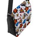 Full Color Flash Tattoo Patterns Flap Closure Messenger Bag (L) View2