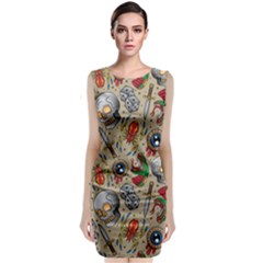 Tattoo Pattern Classic Sleeveless Midi Dress by Amaryn4rt