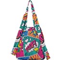 Comic Colorful Seamless Pattern Center Zip Backpack View2