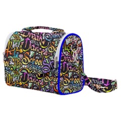 Graffiti Word Seamless Pattern Satchel Shoulder Bag by Amaryn4rt