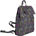 Gray pattern Buckle Everyday Backpack View2